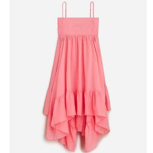 J.Crew Women's Cotton Voile Bow-Front Beach Dress with Asymmetrical Hem
